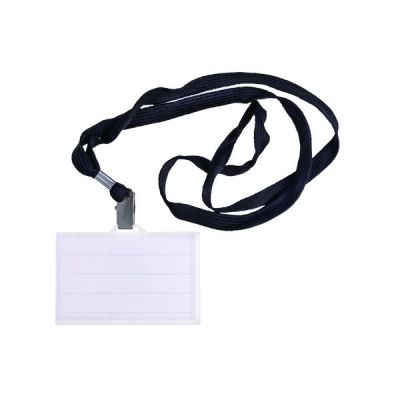 Легитимационна табелка Donau, 85x50mm, с черна лента