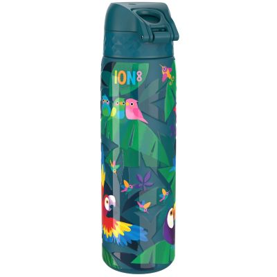 Бутилка за вода Ion8 Print, метална, 600ml, ПТИЦИ