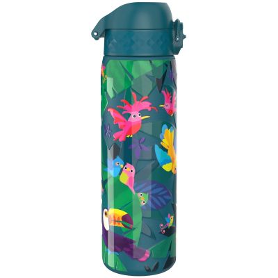 Бутилка за вода Ion8 Print, метална, 600ml, ПТИЦИ