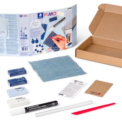 Комплект глина Staedtler Fimo, 4 х 25g, Jeans effect