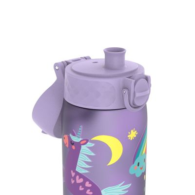 Бутилка за вода Ion8 Print, рециклирана пластмаса, 500ml, ЕДНОРОЗИ ЛИЛАВИ