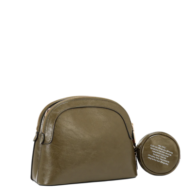 Чанта Nicole Lee, 24.5x20x10.5 cm, тъмнозелена