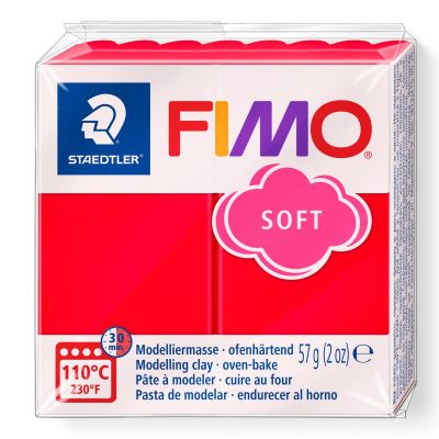 Полимерна глина Staedtler Fimo Soft, 57 g, черв 24