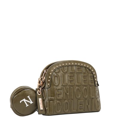 Чанта Nicole Lee, 24.5x20x10.5 cm, тъмнозелена