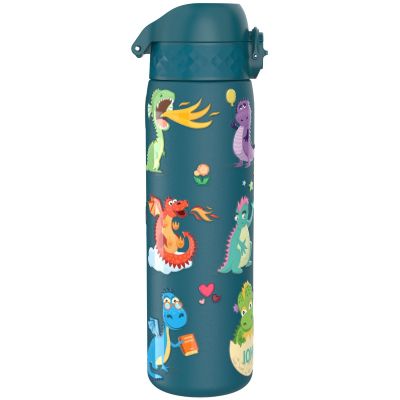 Бутилка за вода Ion8 Print, метална, 600ml, ДРАКОНИ