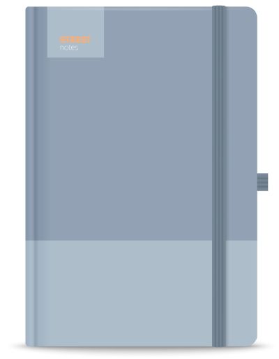 Бележник с ластик A5 Street, твърда корица, 96 листа, BLUE