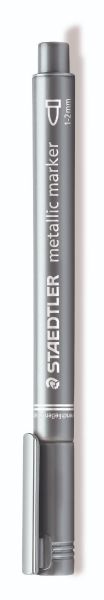 Маркер Staedtler Metallic, об връх,1-2 mm,сребрист