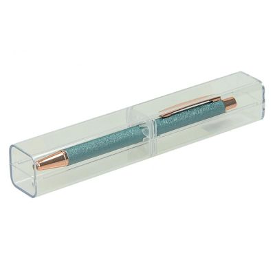 Метална химикалка, в кутия, син