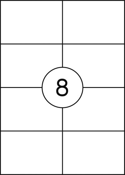 Етикети Office Products, 105х74mm, 100л. (800бр)