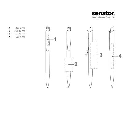Химикалка Senator Dart Polished 2959, бял/оранжев 151