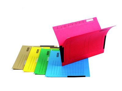 Висяща папка Donau V-форма, с ограничител,оранжева