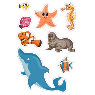 Комплект плакат със стикери Creative, Sea
