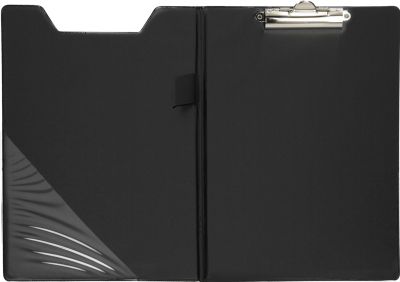 Клипборд с капак Optima, А4, PP, черен