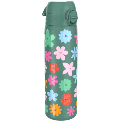 Бутилка за вода Ion8 Print, метална, 600ml, Floral