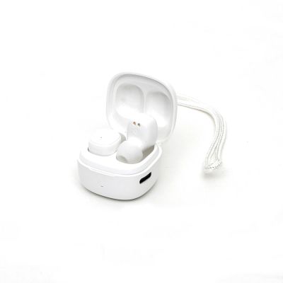 Безжични слушалки тип тапи Platinet, с микрофон, бели