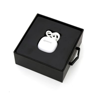 Безжични слушалки тип тапи Platinet, с микрофон, бели