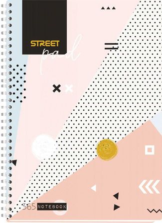 Тетрадка Street Pad, А4, спирала, ламинат, 100 листа, МК, colourful