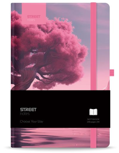 Бележник с ластик B5 Street, твърда корица, 96 листа, JOURNEY