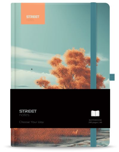 Бележник с ластик A6 Street, твърда корица, 96 листа, ENCHANTED