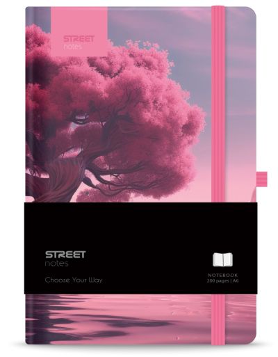 Бележник с ластик A6 Street, твърда корица, 96 листа, JOURNEY