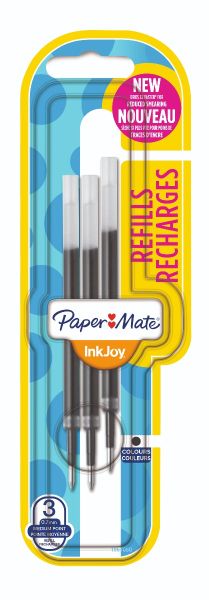 Пълнител Papermate Inkjoy Gel, блистер, опаковка 3, черен M
