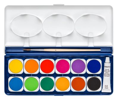 Акварелни боички Staedtler Noris 888, 12 цвята в кутия