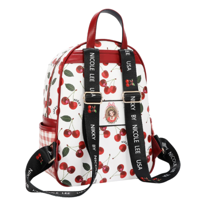 Комплект Nikky, 2 раници и портфейл, Charry Lips white