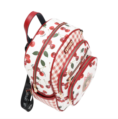 Комплект Nikky, 2 раници и портфейл, Charry Lips white