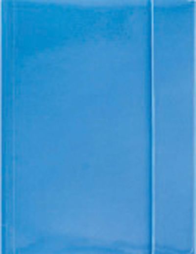 Папка с ластик Optima, 3 капака, картон, светло синя