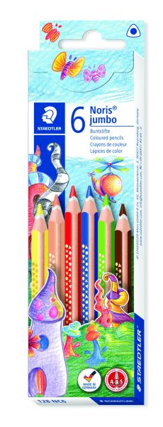 Цветни моливи Staedtler Noris Colour 187, 6 цвята