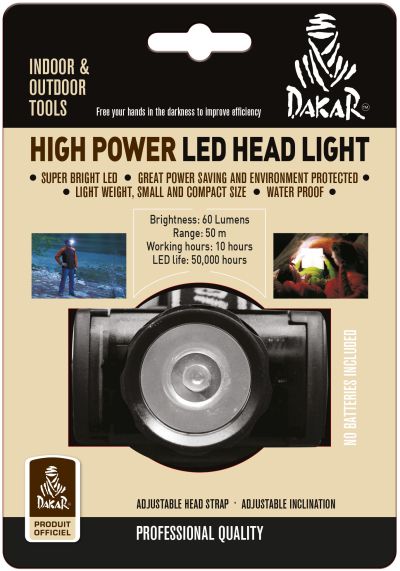 Челник Dakar High Power LED, 60 лумена