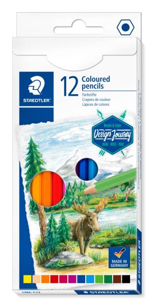Цветни моливи Staedtler Design Journey, 12 цвята