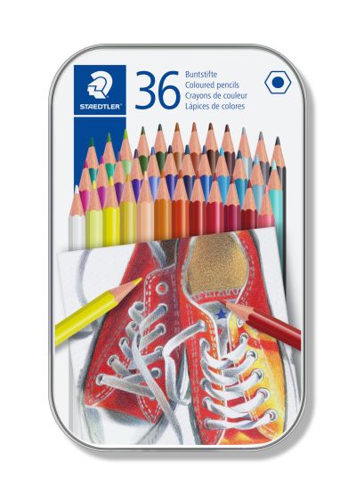 Цветни моливи Staedtler Comic 175, 36 цвята в метална кутия