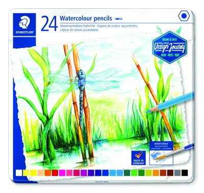 Акварелни моливи Staedtler  Design Journey , 24 цвята, мет. кутия