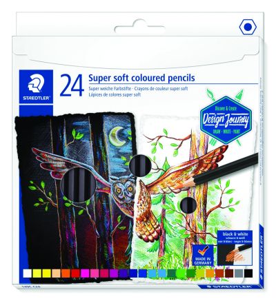 Цветни моливи Staedtler Design Journey super soft, 24 цвята