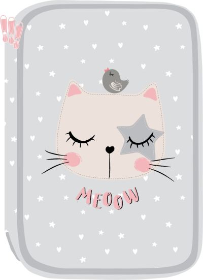 Несесер Street Meoow, 3 ципа, празен, 20x13x8cm