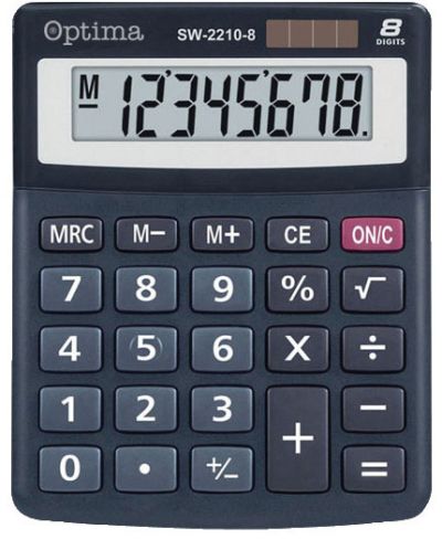 Настолен калкулaтор Optima, SW-2210-8A, 8 разряда