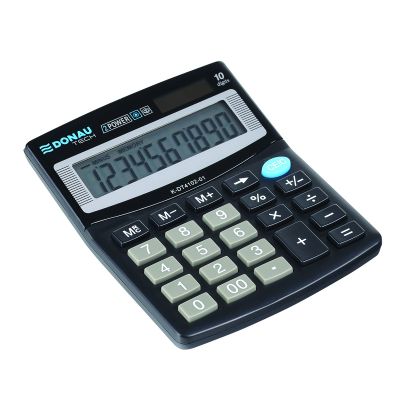 Настолен калкулатор Donau Tech, 10 разряда, черен