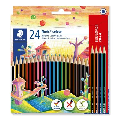 Цветни моливи Staedtler Noris Colour 185, 20+4 цвята
