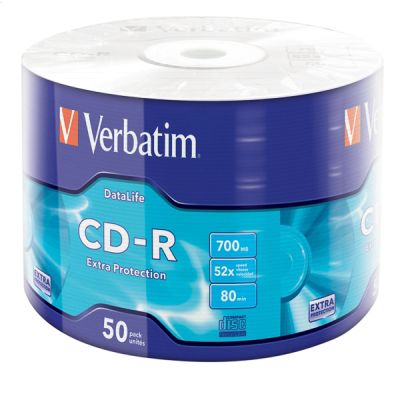 CD-R Verbatim Extra Protect 700MB, 52x оп50 пакет