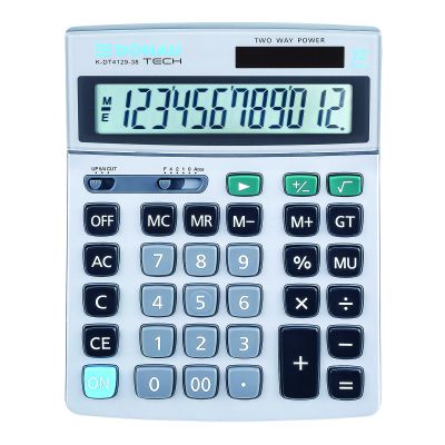 Настолен калкулатор Donau Tech, 12 разряда, сребрист