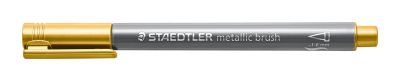 Маркер Staedtler Metallic brush, 1-6 mm, златист