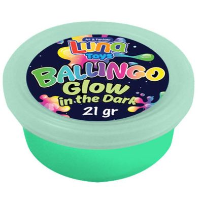 Подскачащ пластилин Luna, 21g, светещ, асорти