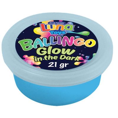 Подскачащ пластилин Luna, 21g, светещ, асорти