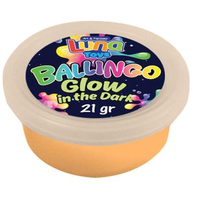 Подскачащ пластилин Luna, 21g, светещ, асорти