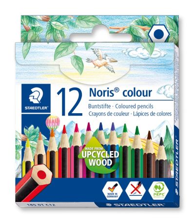 Цветни моливи Staedtler NC 185, 12 цвята, къси