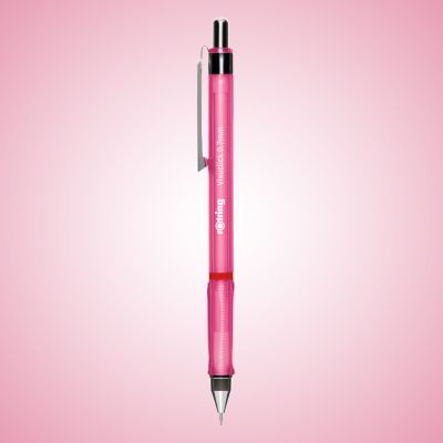 Комплект Rotring Visuclick автоматичен молив, гума, графит, розов 0,5