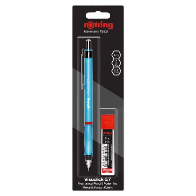 Комплект Rotring Visuclick автоматичен молив, гума, графити, син 0,7