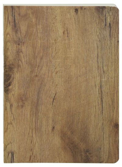 Бележник Wood Style, 12.8х18.5 cm, 80л, ткафяв