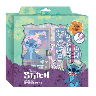 Бележник с катинарче, х-ки и стикери, Lilo&Stitch